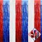 4 Pack Independence Day Foil Fringe Curtain Backdrop – 3.2 Ft x 8.2 Ft Red, White, and Blue Metallic Tinsel Streamers for Photo Booths, Birthdays, Weddings, and Party Decorations